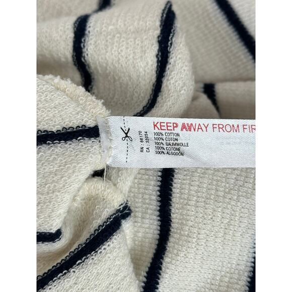 Anthropologie Daily Practice White Sleeveless Dress Black Striped Casual XL - Picture 5 of 8